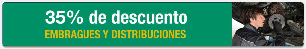 35% de descuento en embragues y distribuciones