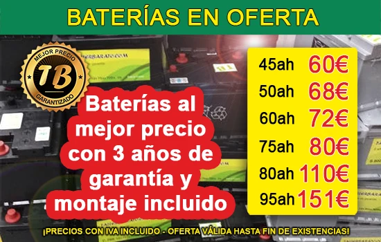 Mejor precio en baterías